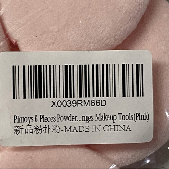 Makeup Powder Puff Sponge Fan Shaped 6 Pieces Pink - Picture 4 of 5